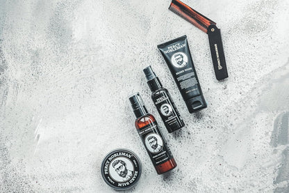 Percy Nobleman – Kit Complet Soin Barbe – Adoucissant, Huile, Baume, Shampoing & Peigne Pliable – Coffret Idéal Pour Homme