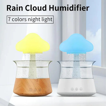 Diffuseur Relax Cloud Rain – Brumisateur Design Nuage, Lumière d’Ambiance & Aromathérapie