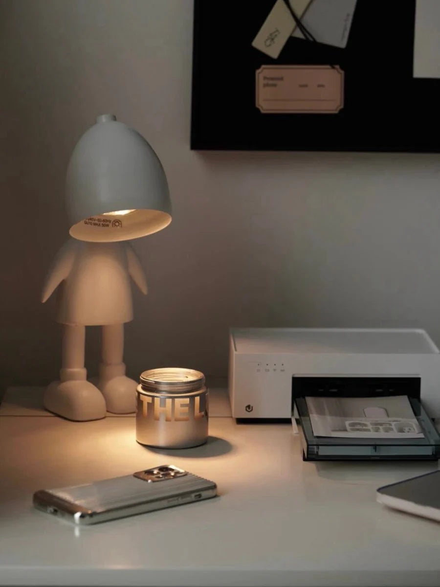 Lampe Chauffe-Bougie Électrique Lil Robot – Chauffe-Cire Sans Flamme pour Grandes Bougies – Lumière Ambiance & Diffusion Parfumée