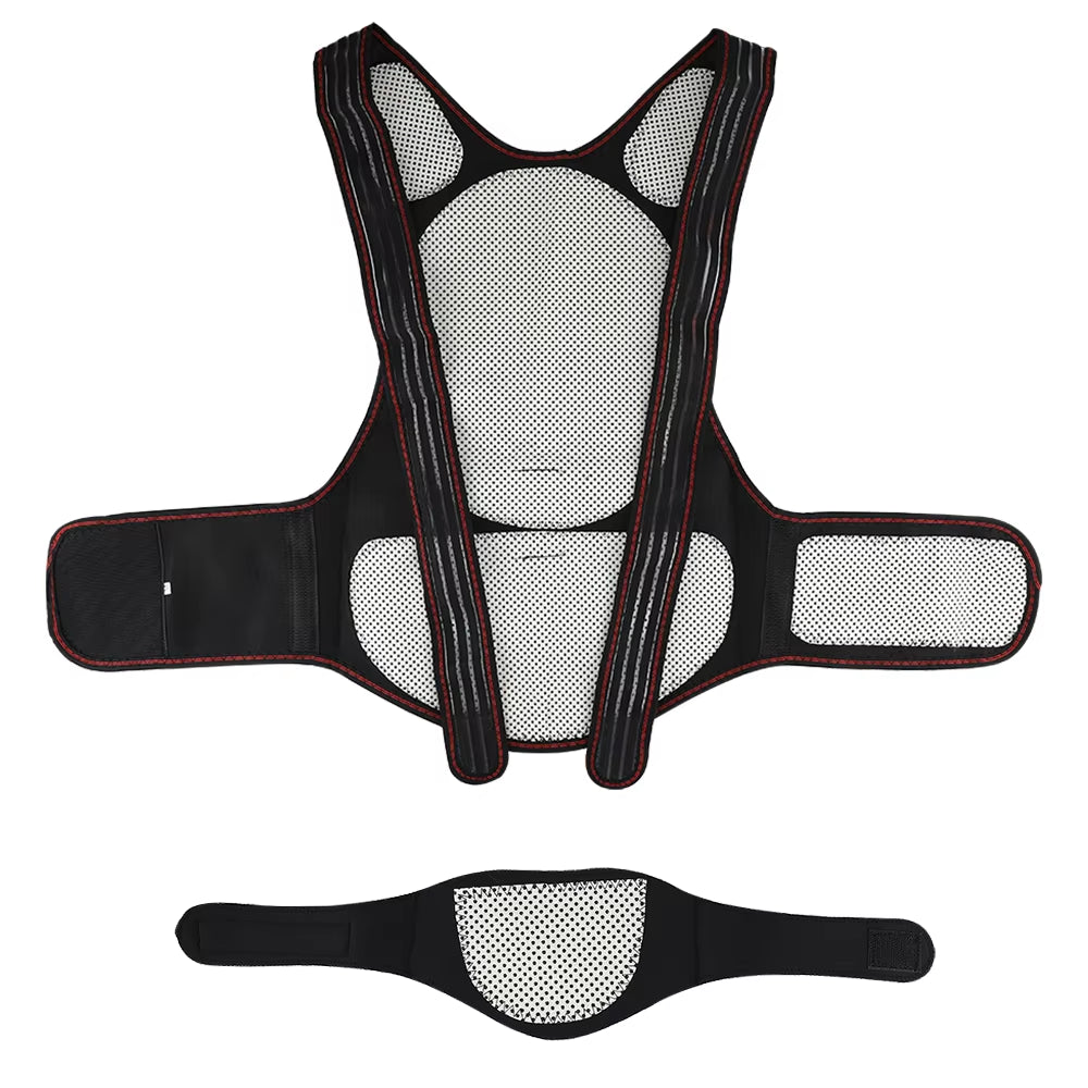 Ceinture Auto-Chauffante Thérapie Magnétique à Tourmaline – Soutien Lombaire et Posture, Soulagement du Dos et Relaxation Infrarouge