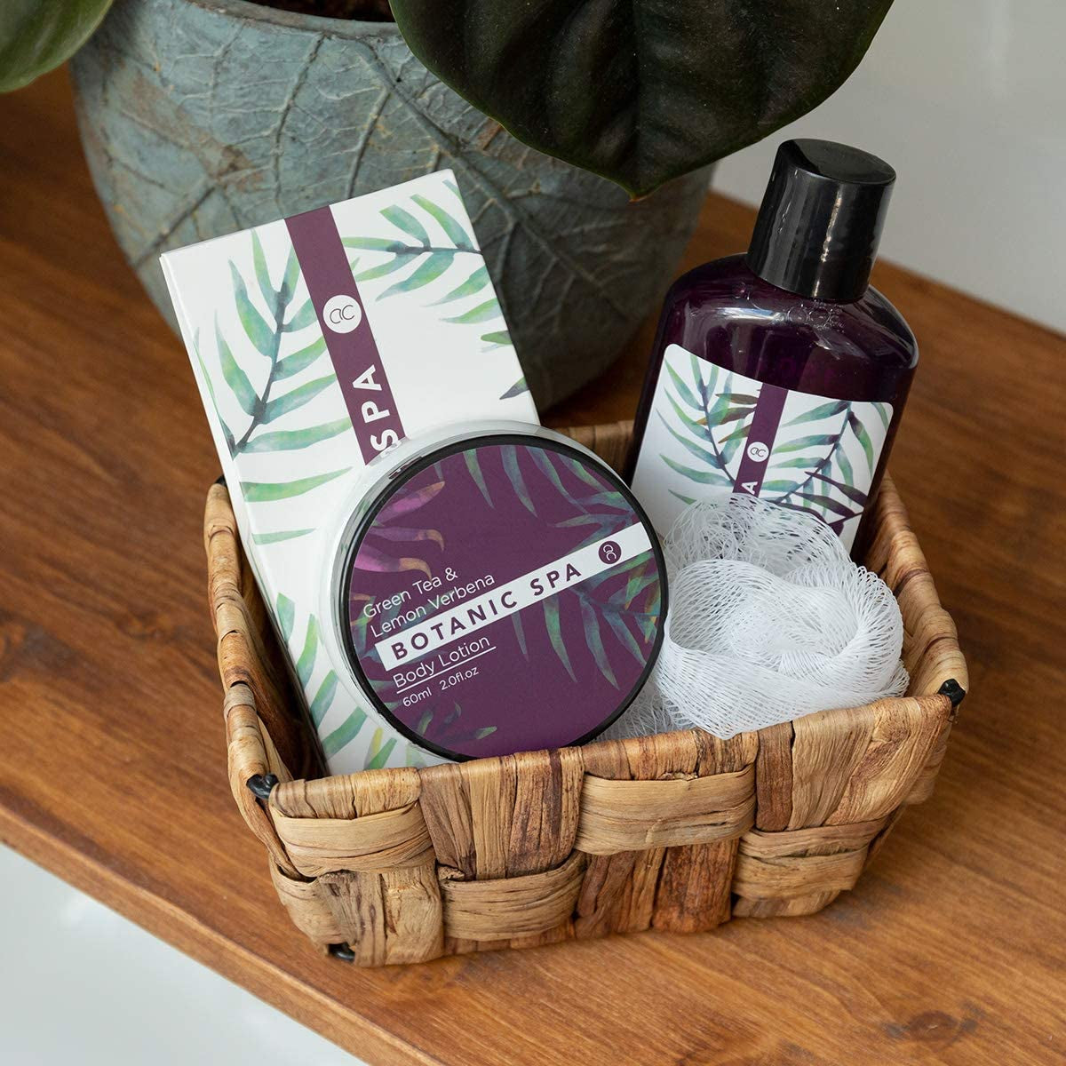 Set De Bain Femme Botanic SPA Dans Corbeille 