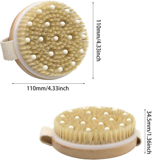 Brosse Corps a Sec 2 Pièces Brosse Exfoliante 