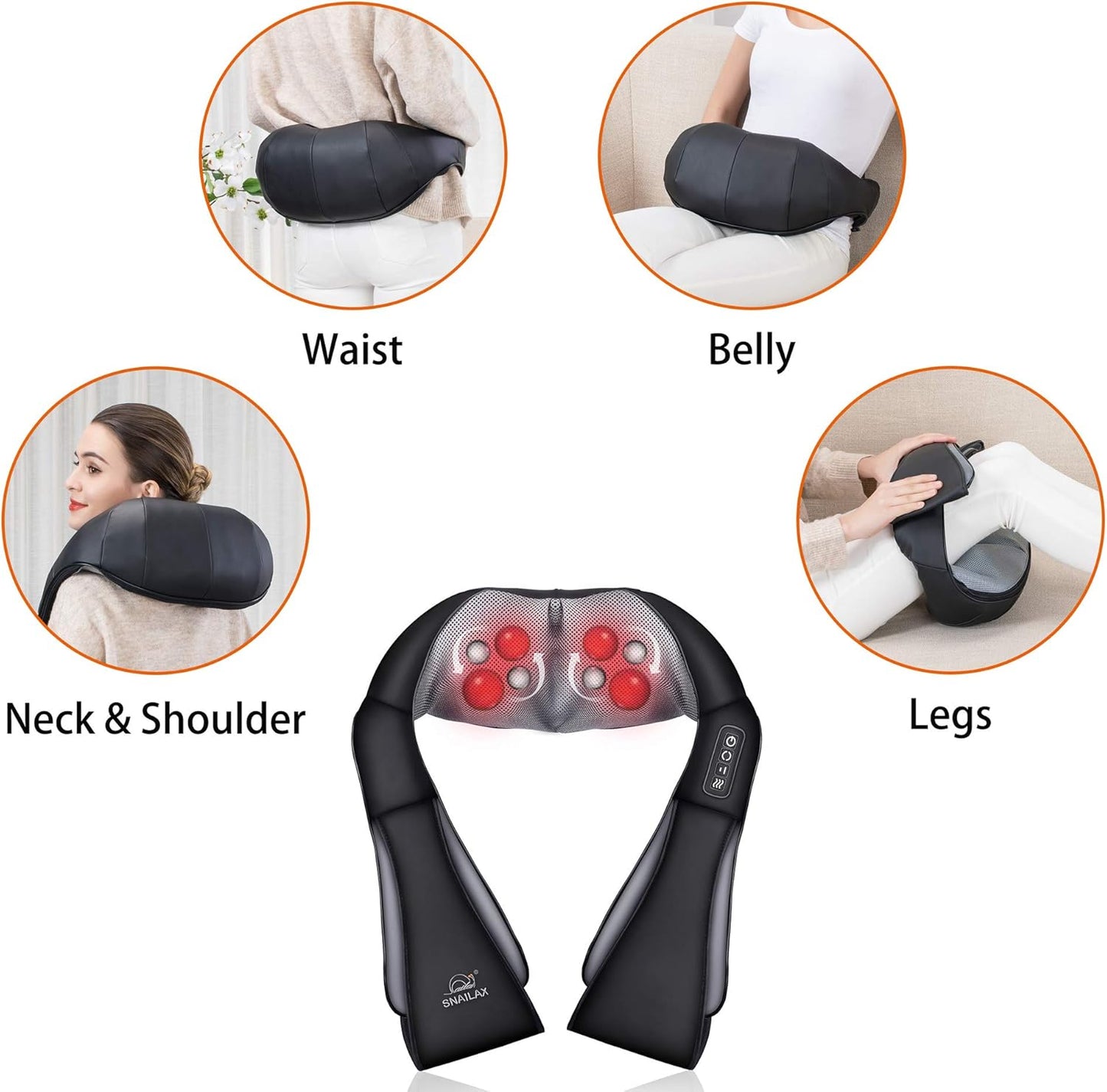 Shiatsu Masseur de Cou avec Chaleur – Appareil de Massage Cervical 3D pour Cou, Dos & Épaules – Relaxation & Bien-Être – Idée Cadeau