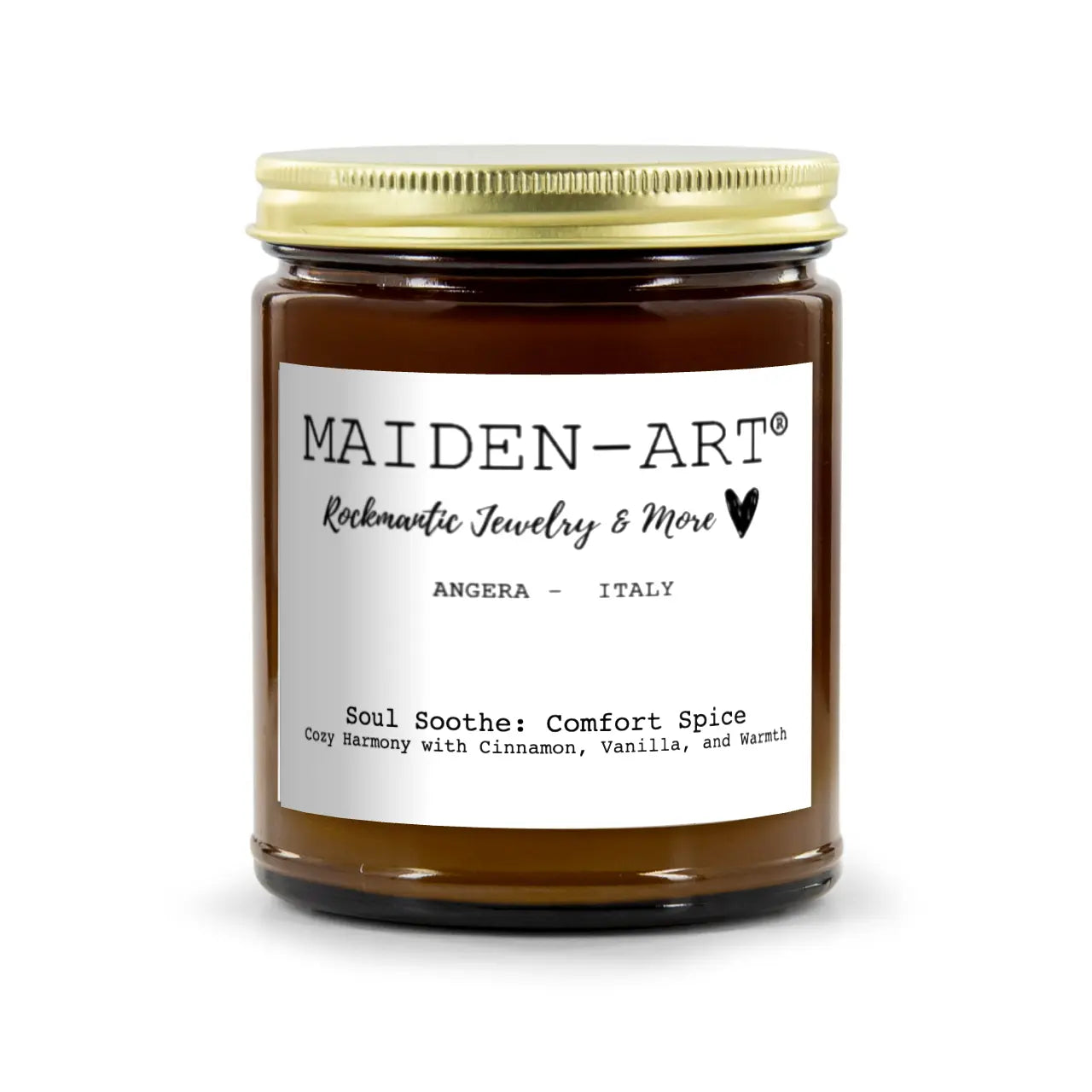 Bougie Comfort Spice – Cire de Soja Naturelle – Parfum Sucre Brun & Cannelle – Ambiance Chaleureuse & Méditation