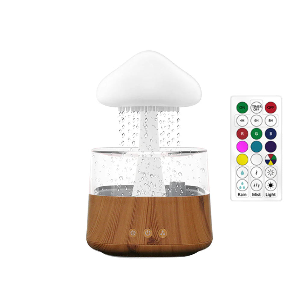 Diffuseur Relax Cloud Rain – Brumisateur Design Nuage, Lumière d’Ambiance & Aromathérapie