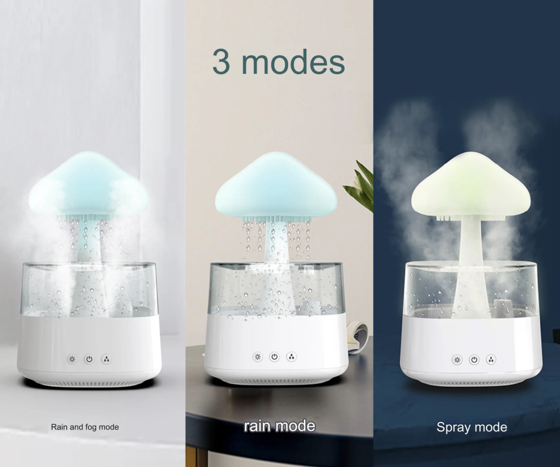 Diffuseur Relax Cloud Rain – Brumisateur Design Nuage, Lumière d’Ambiance & Aromathérapie
