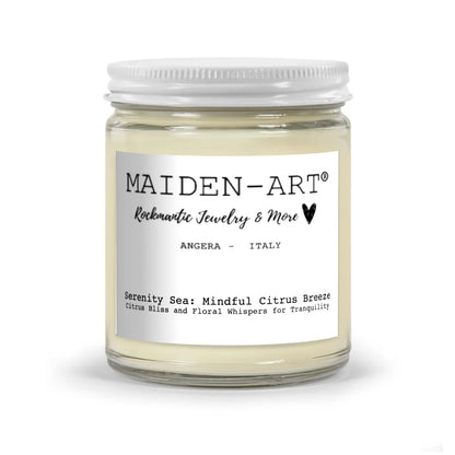 Bougie Serenity Sea – Brise d’Agrumes & Notes Marines – Cire de Soja Naturelle – Ambiance Fraîche & Relaxante