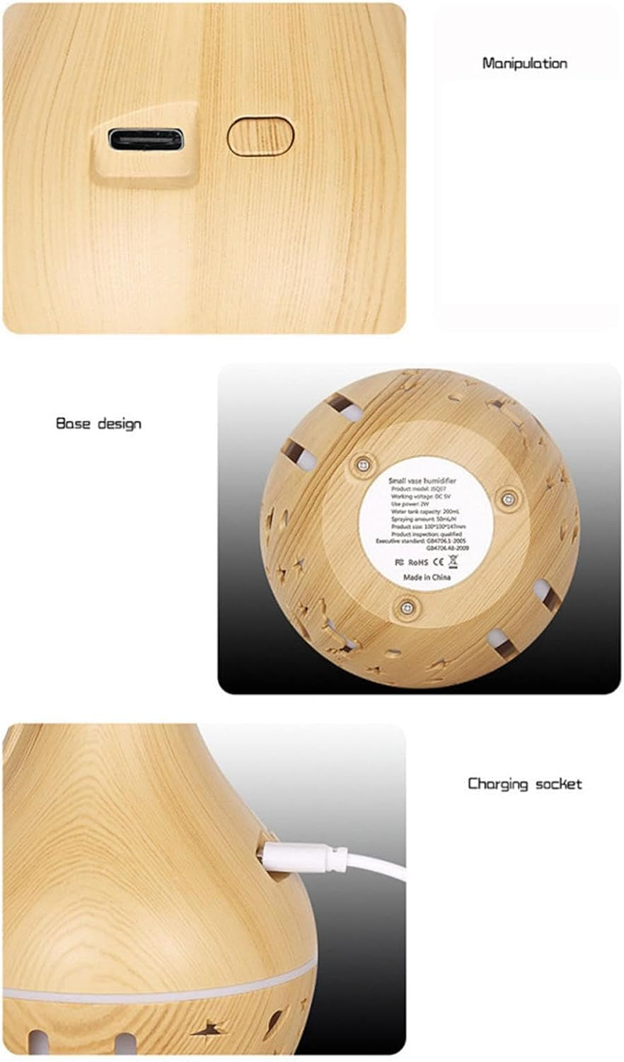 Diffuseur Aromatherapie LED Coloré, 200 Ml 