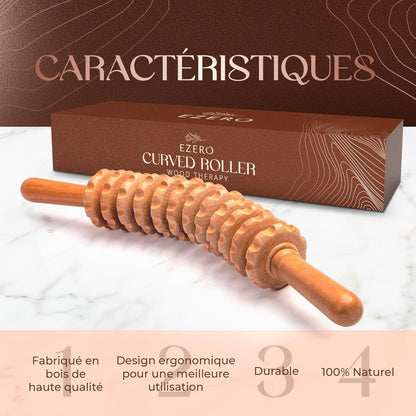 Masseur anti Cellulite Manuel Maderotherapie En Bois De Hêtre