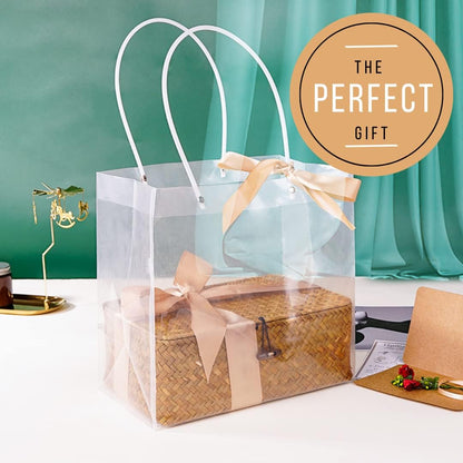 Coffret Cadeau Femme Premium – Soin du Corps & Bien-Être – Panier Tressé Réutilisable + Carte Personnalisable